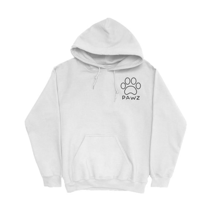 Salty Pawz White/Grey (Adult Hoodie)